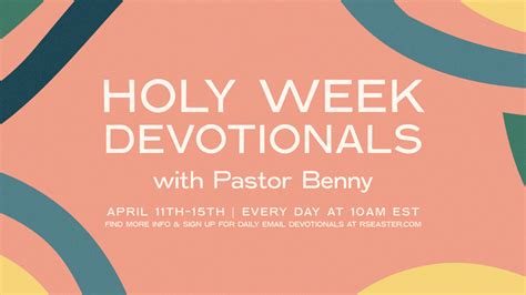 holy week devotionals 2022